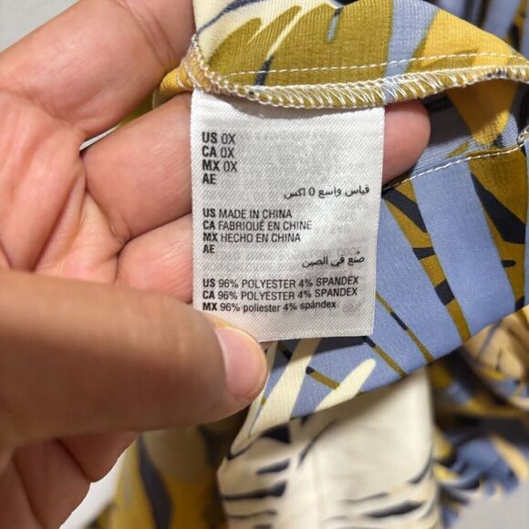 INC International Concepts Jeannie Mai X INC Midi Dress Plus 0X Palm Print - Picture 11 of 12